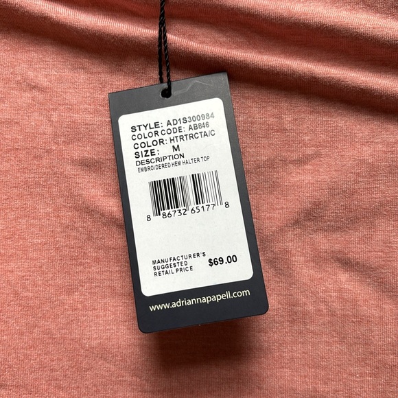 NWT Adrianna Papell women’s sleeveless pink embroidered top size M - Picture 4 of 4